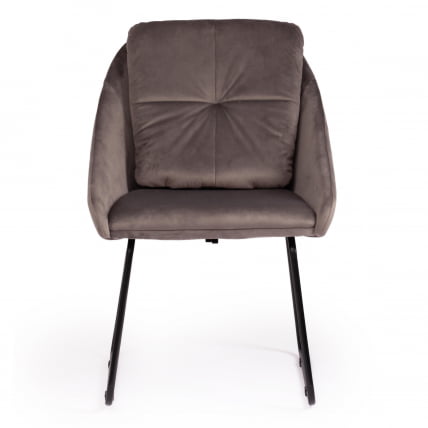 Кресло STAR (mod. CY-1919) вельвет/металл, 68 х 60 х 88 см , серый (HLR 24)/черный_3