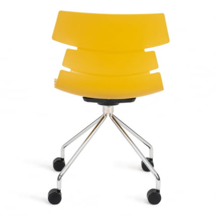 Стул офисный HANSEN (mod. 606-1) / 1 шт. в упаковке пластик/металл, 50х51х81 см, высота до сиденья 45 см, оранжевый/хром_3