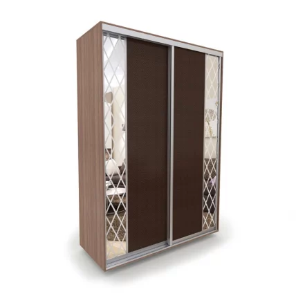 Шкаф-купе 2-х дверный Акцент-Вера КР 1400х600  Ясень шимо тёмный_0