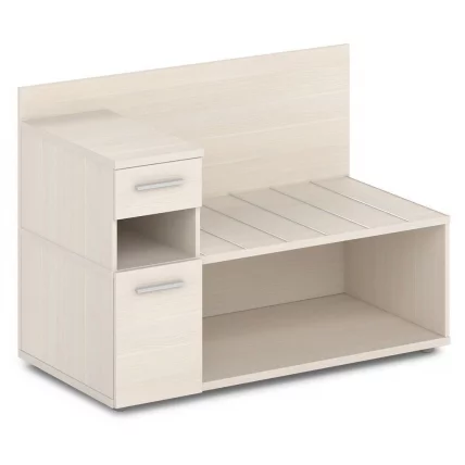 Тумба багажная с ящиком и дверью левый Ornata 	Н-444 Л Дуб Кобург_0