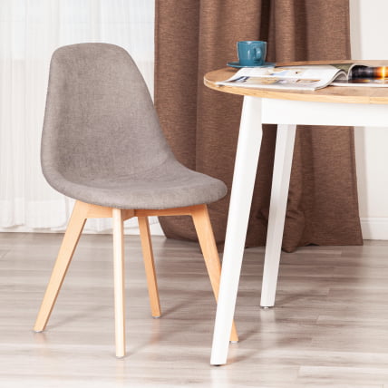 Стул CИНДЙ СОФТ (мод. C1021Ф1-1) фактурный велюр/дерево бук, 55 х 48 х 83 см, Серый ЛЙ1701-26 / натуральный / CINDY SOFT (mod. C1021F1-1) LY1701-26_8