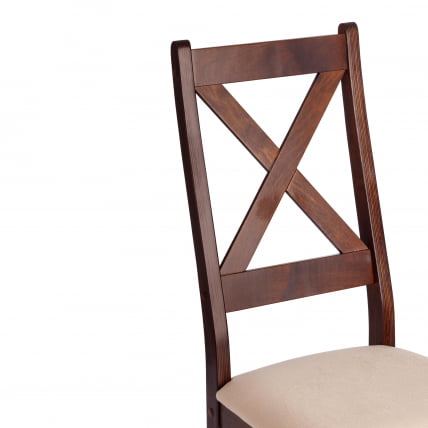 Стул CROSSMAN (комплект) NEW, Многослойный березовый шпон, 41х40x100 см, cappuchino/велюр бежевый_6