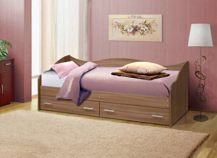 Кровать Софа №1 800*2000 Ясень шимо светлый_0