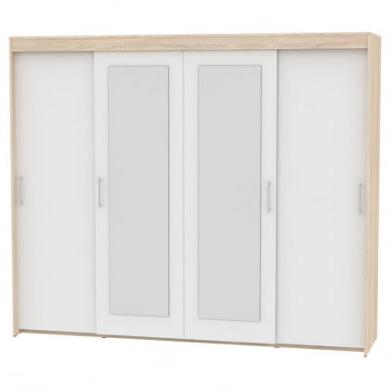 Шкаф-купе T-5-198х235х60-M(ДСС-Белый-1)_0