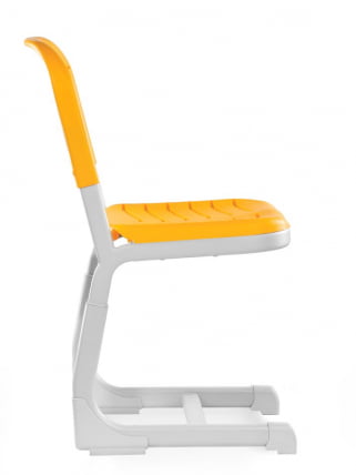 Стул ученический регулируемый пластиковый (рост 5-7) Желтый_2
