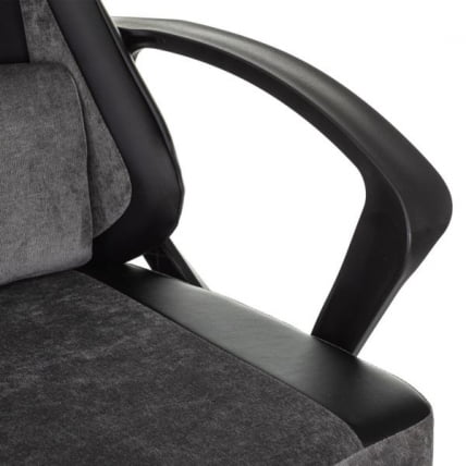 Кресло компьютерное BRABIX Forcer GM-127, 2 подушки, экокожа/велюр, черное/серое_10