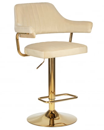 Стул барный DOBRIN CHARLY GOLD (бежевый велюр (MJ9-10))_0
