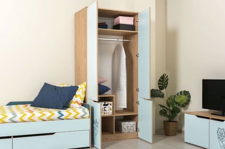 Комплект мебели для детской Гудвин 003 Гикори Рокфорд Натуральный Мята Бензин_2