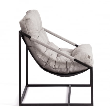 Кресло Charli / Чарли без подлокотника рогожка, серо-бежевый, 3M 16/2, 70х70х84 см_2