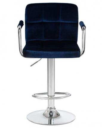 Стул барный DOBRIN KRUGER ARM (синий велюр (MJ9-117))_6