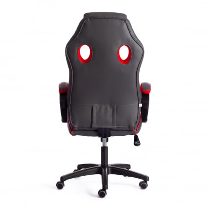 Кресло RACER GT new кож/зам/ткань, металлик/красный, 36/08_3