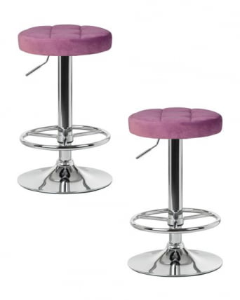 Табурет барный ДОБРИН БРУНО (пудрово-сиреневый велюр (МДЖ9-52)) 2 шт / DOBRIN BRUNO (MJ9-52))_0