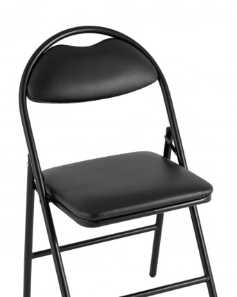 Стул складной Hagen экокожа Черный_1