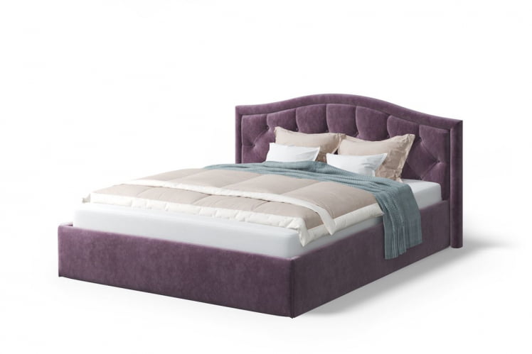 Кровать Стелла, 1400*2000 мм, велюр NEO 17, фиолетовый_3