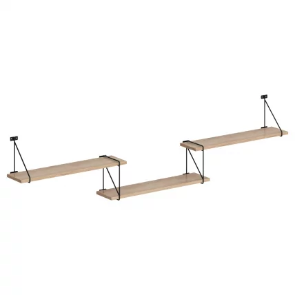 Полка навесная COFFEE SH4-ROD/BAR Дуб Сонома Светлый_0