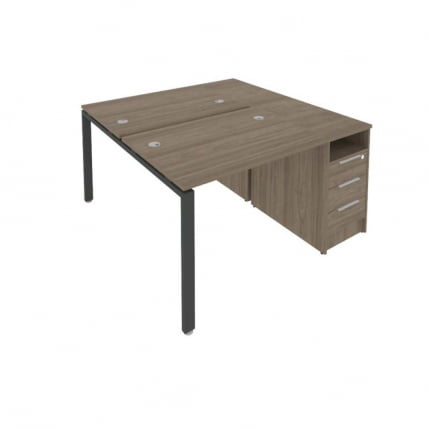 Рабочая станция с опорной тумбой Metal System Б.РС-СТП-2.1 Вяз/Антрацит_0