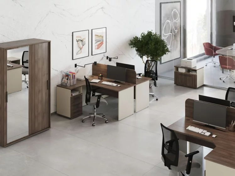 Тумба приставная без топа 4 ящика New Line NLN36330531 Дуб шамони темный_1