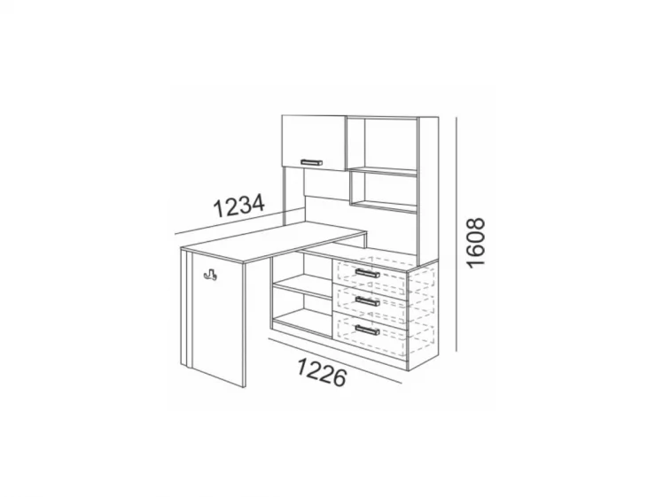 Стол компьютерный Walker модуль №7_1