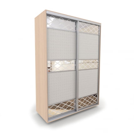 Шкаф-купе 2-х дверный Акцент-Лайн КР 1000х600 Дуб молочный_0