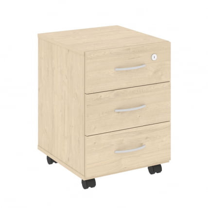 Тумба подкатная (3 ящика, с замком) NOVA S В.ТМ-3 Бук Артизан_0