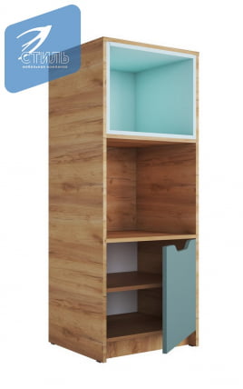 Стеллаж RICH СЖ-002 Мята/Сумеречный голубой/дуб крафт золотой_2