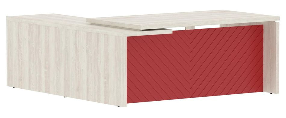 Стол руководителя правый Torr LUX TLCT 1820 R Сосна Эдмонд Красный_0