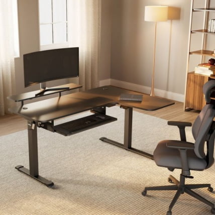 Стол для для компьютера (для геймеров) угловой (правый) c электроприводом EUREKA ERK-L60R-B-PRO-V1-EU_9