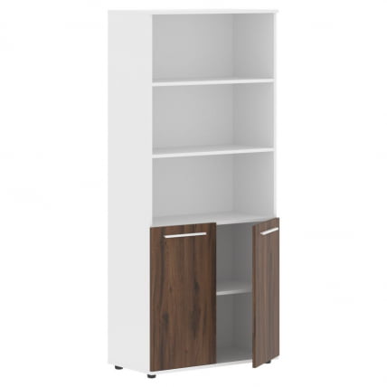 Шкаф с одним комплектом глухих малых дверей ЕДИС ЕХCС 85.5 Дуб Денвер темный Белый Белый / EDIS EHCS_1