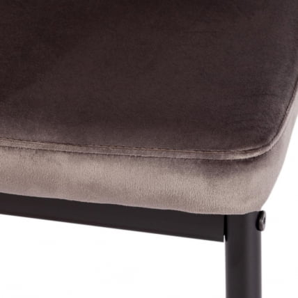 Стул VERTER (mod. 37-1) металл, вельвет, 47,8 х 41,5 х 97 см, Dark grey (темно-серый) HLR24 / черный_7