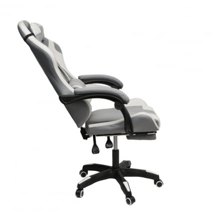 Кресло 907 KINGQUEEN, замша, цвет серый с массажем, арт 907-Dark-Grey_3