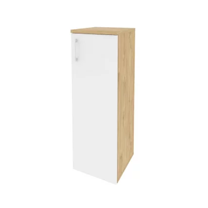 Шкаф средний узкий правый ONIX O.SU-2.3(R) Тиквуд Светлый/Белый_0