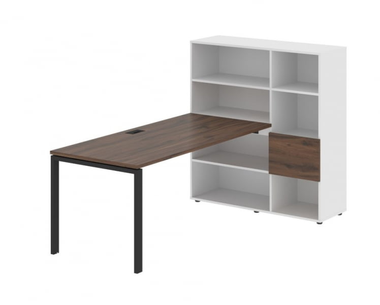 Рабочая станция EDIS EURST 1217 Дуб Денвер темный Черный Белый_0