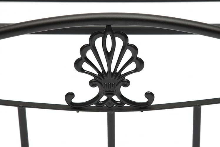 Кровать РУМБА (AT-203)/ RUMBA дерево гевея/металл, 160х200 см (double bed), красный дуб/черный_4