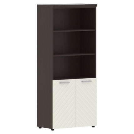 Шкаф с 1 комплектом глухих малых дверей и топом Torr LUX TLHC 85.5 Венге Магия Латте_0