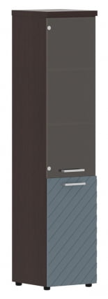 Шкаф колонка комбинированная с топом (левый) Torr LUX TLHC 42.2 L Венге Магия Серо-голубой_0