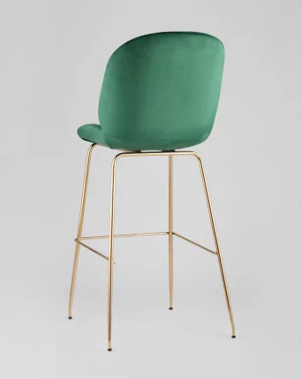 Стул барный Beetle Lite PU со спинкой Изумрудный_5
