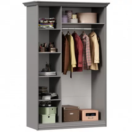 Шкаф трехстворчатый Джулия ЛД 695.010.000 Оникс серый_2