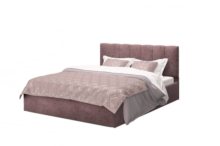 Кровать Элен 1400*2000 мм, велюр Роcк 12, серо-фиолетовый / Rock_0