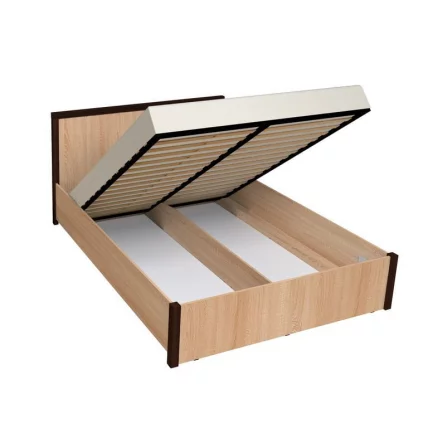 Кровать с подъемным механизмом (1400) BAUHAUS 3.2 Дуб Сонома/Орех шоколадный(спальня)_0