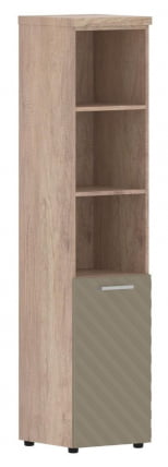Шкаф колонка с глухой малой дверью и топом (левый) Torr LUX TLHC 42.5 L Дуб Каньон Капучино_0