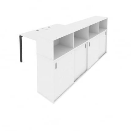 Рабочая станция с опорным шкафом-купе Metal System Б.РС-СШК-4.2 Белый/Антрацит_0