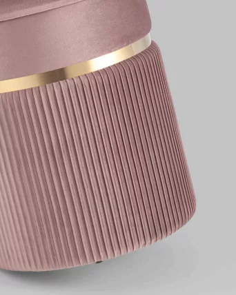 Пуф Миранда с ящиком велюр Розовый_5