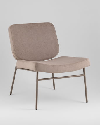 Кресло Эбигейл велюр бежевый, каркас бежево-серый_1