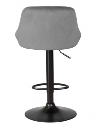 Стул барный DOBRIN LOGAN BLACK (серый велюр (MJ9-75)) 2 шт_1