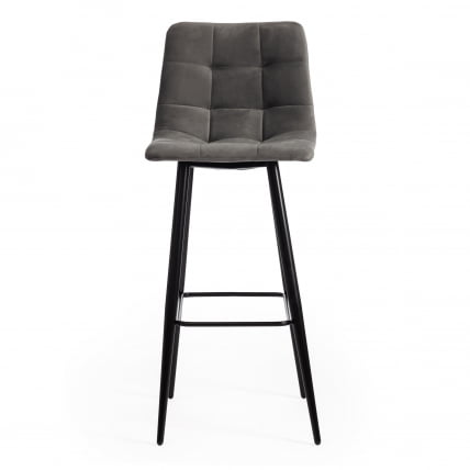 Стул барный CHILLY (mod.7095б) ткань/металл, 53х44х104 см, высота до сиденья 76 см, серый barkhat 26/черный_4