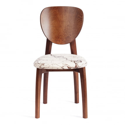 Стул DIAMANTE мягкое сидение бук, 42x42x85см, коричневый, ткань Крекс Айвори_4