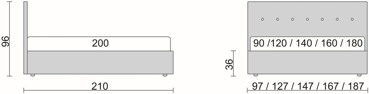 Кровать Ameli Черная_1