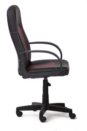 Кресло руководителя Parma черный+бордо_2