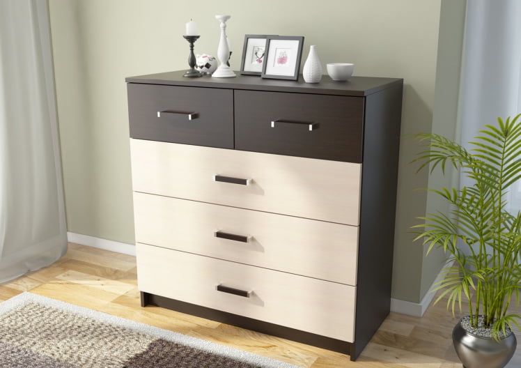 Комод Вега К-04 Венге/Дуб молочный_1