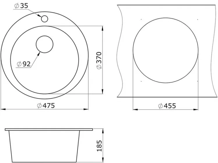 Кухонная мойка ГРАНУЛА 4801 Брют / GRANULA_1
